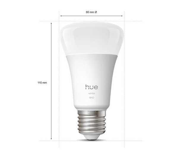 Philips Hue Inteligentna żarówka White A60 E27 - 810lm (2 szt.) - 1490200 - zdjęcie 4